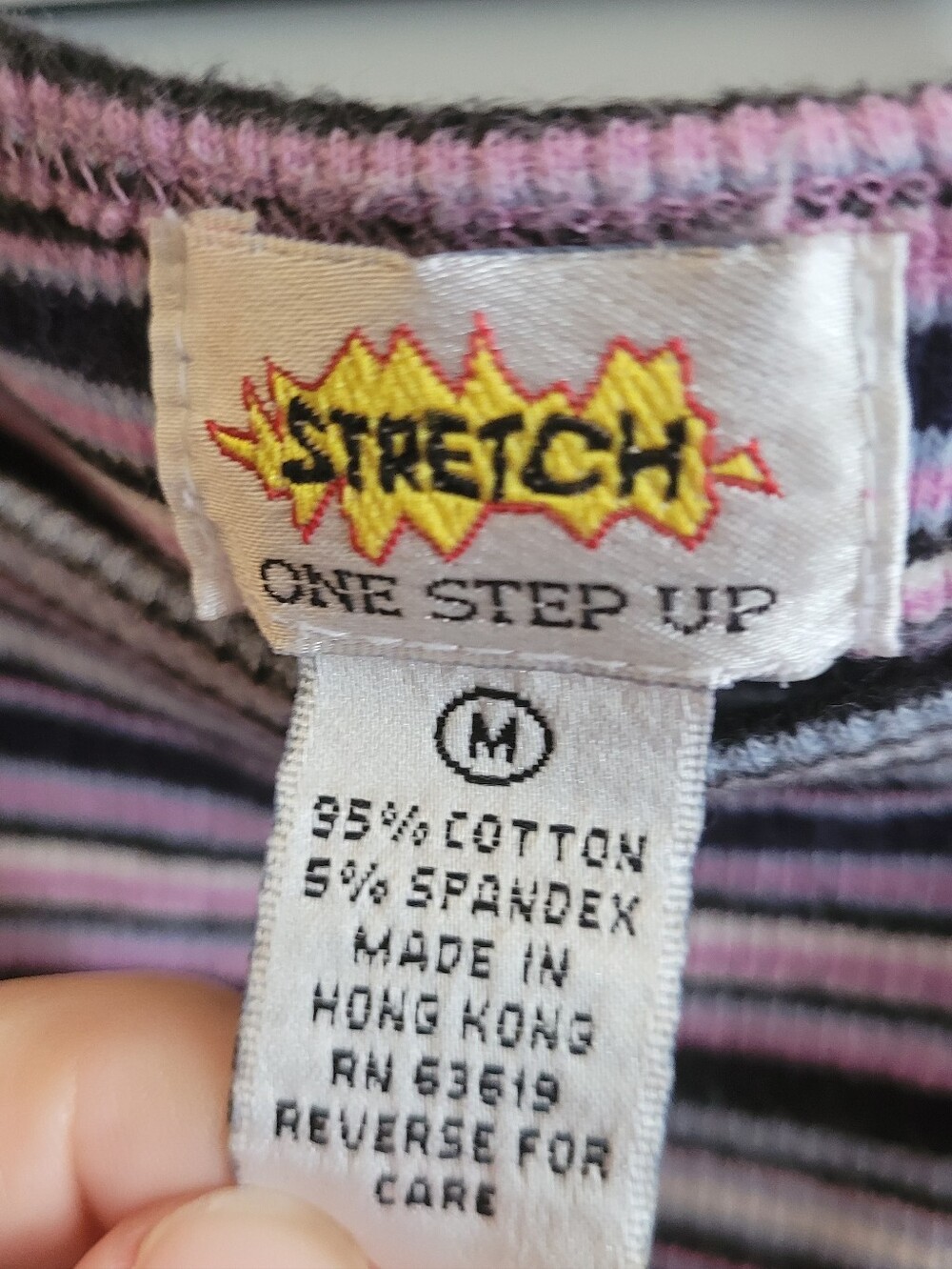 Striped Knit Cami Tank Top - Pink & Black - Picture 3 of 4